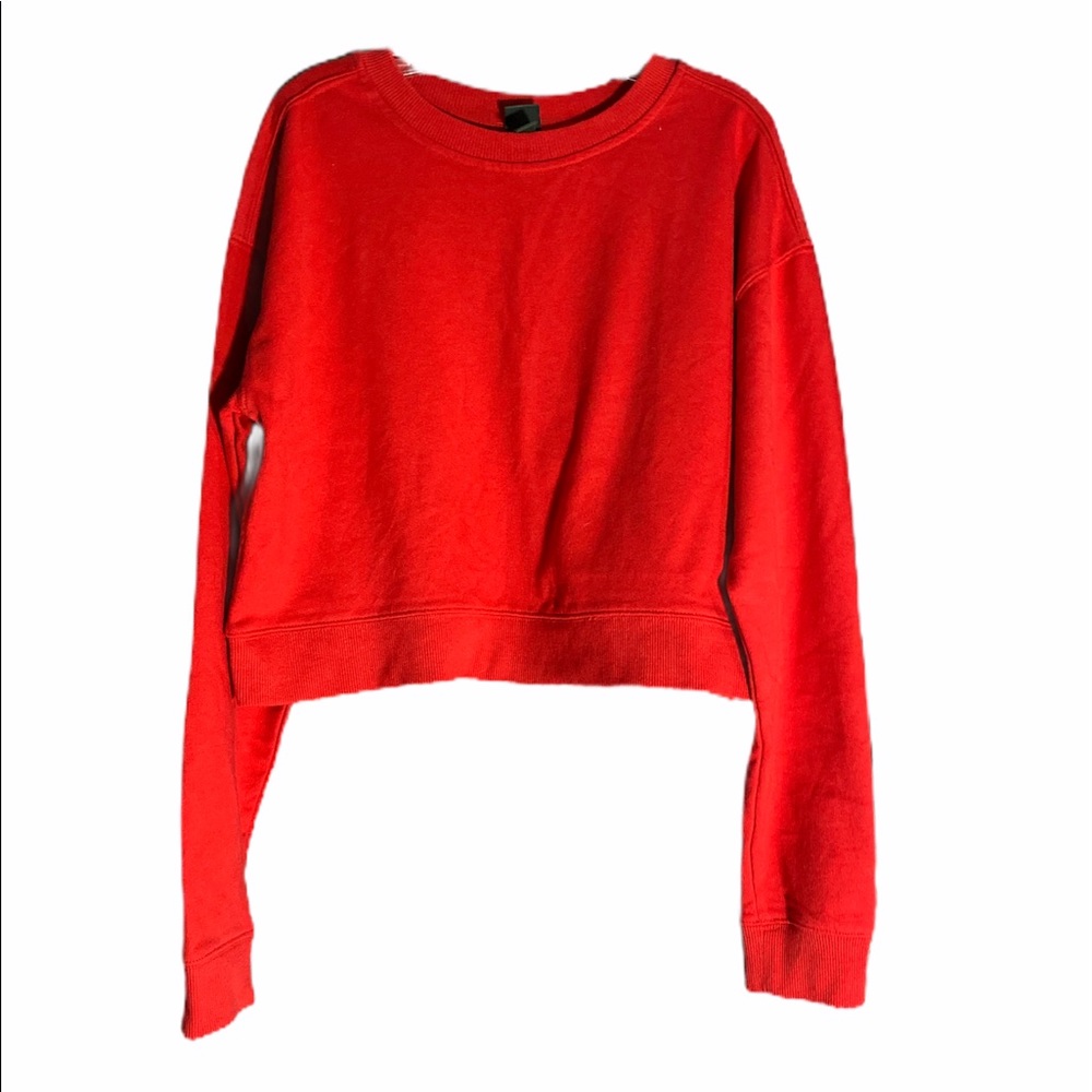 Red Cropped Sweater